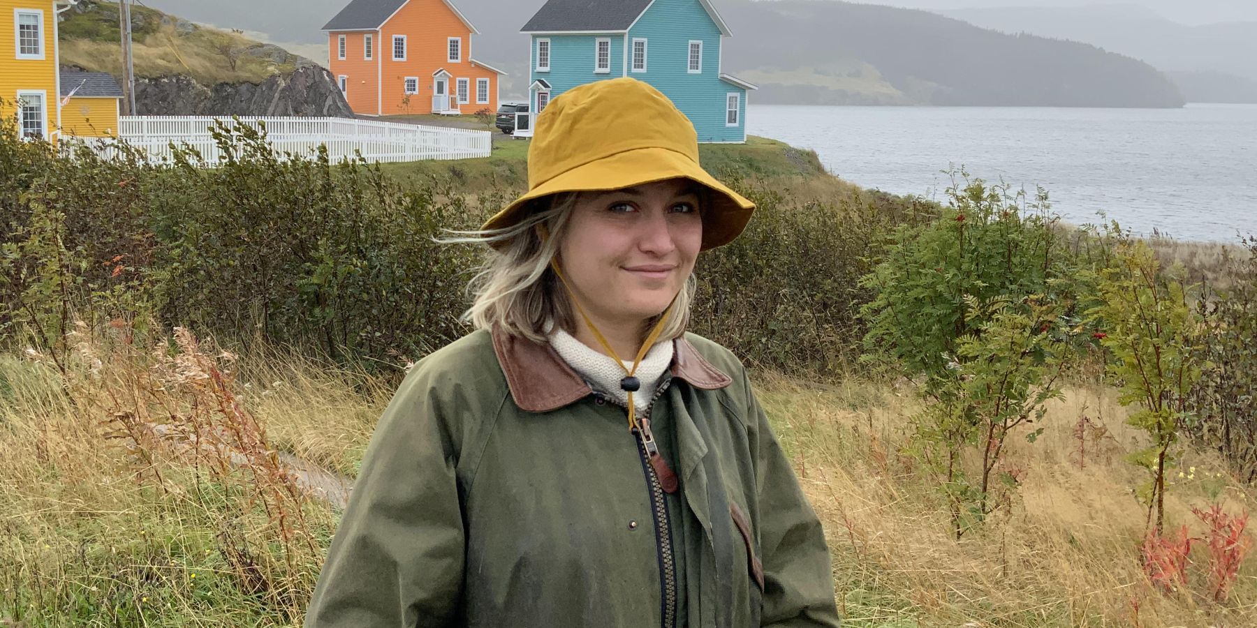 Oilskin Rain Hat, Tyvek Rain Hat, Wax Cotton Rain Hat Made in Canada by Puffin Gear- Rain Gear to keep you dry and warm. All hats have wind lanyards.  