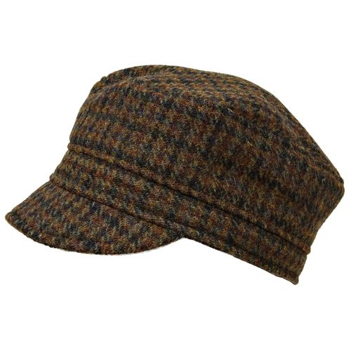 POTEN NICKGEAR HARRIS TWEED FLOWER CHECK Harris Tweed Cap | Made