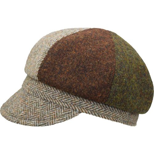 Puffin Gear Harris Tweed Country Boy Cap - Made in Canada-Lichen Herringbone/Copper Heather/Moss Heather