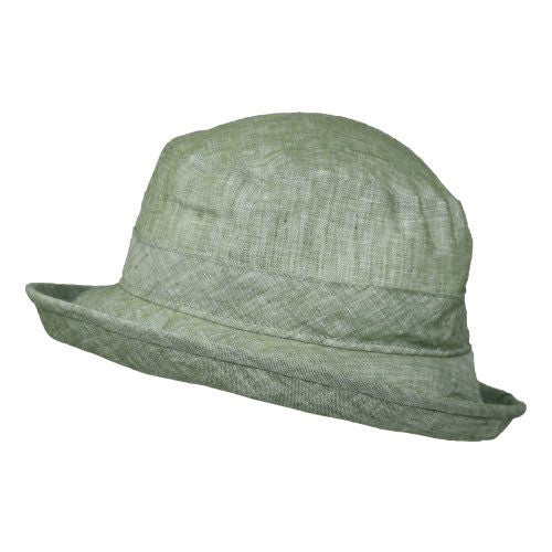 Sun Protection Bowler Hat, Linen Chambray, UPF50+