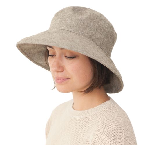 Sun Protection Wide Brim Hat, Linen Canvas, UPF50+