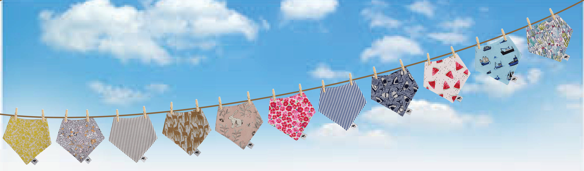 Puffin Gear Cotton Print Drool Bibs-Made in Canada