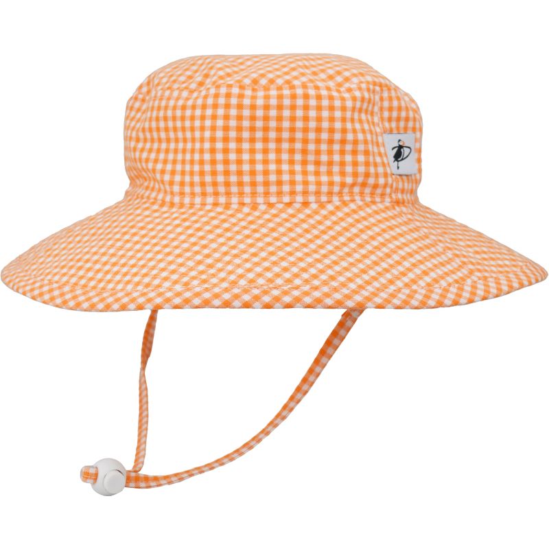 ORANGE SUN HAT WITH CORDS, BABY ORANGE SUN HAT WITH CORDS, BABY