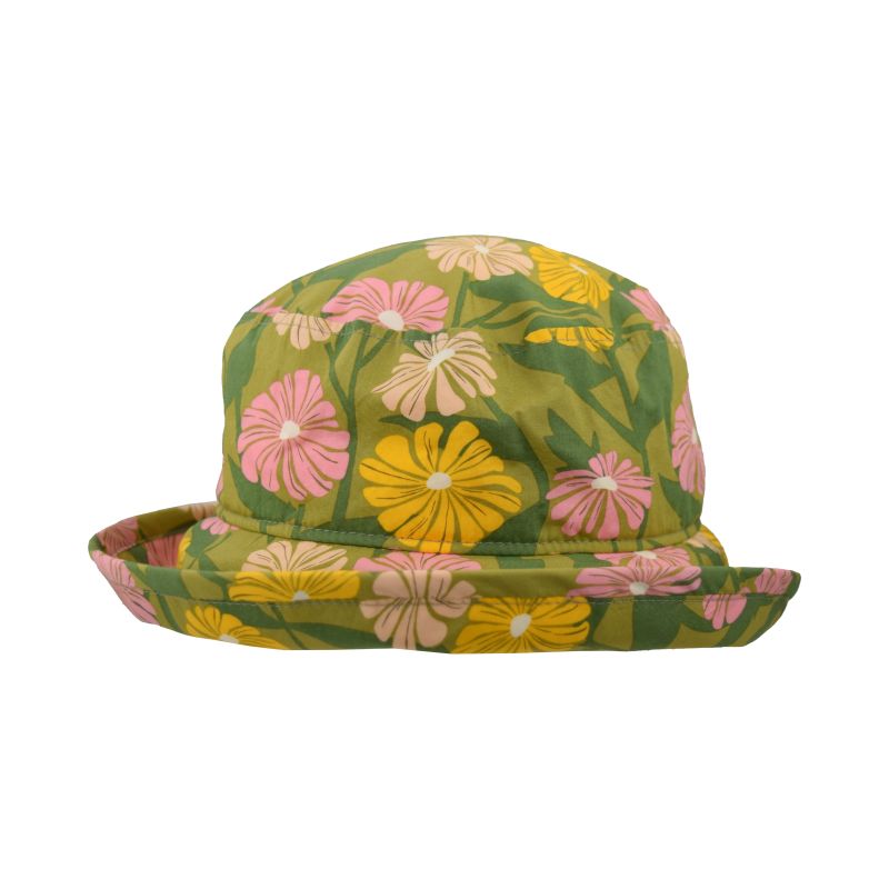 Cotton Print Slouch Hat in Glorious Garden Prints-UPF50 Sun Protection-Made in Canada by Puffin Gear -Garden Blooms