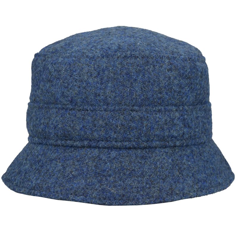 Harris Tweed Wool Bucket Hat -  Loch Blue Heather Tweed  - Made in Canada by Puffin Gear. Elevate your style.