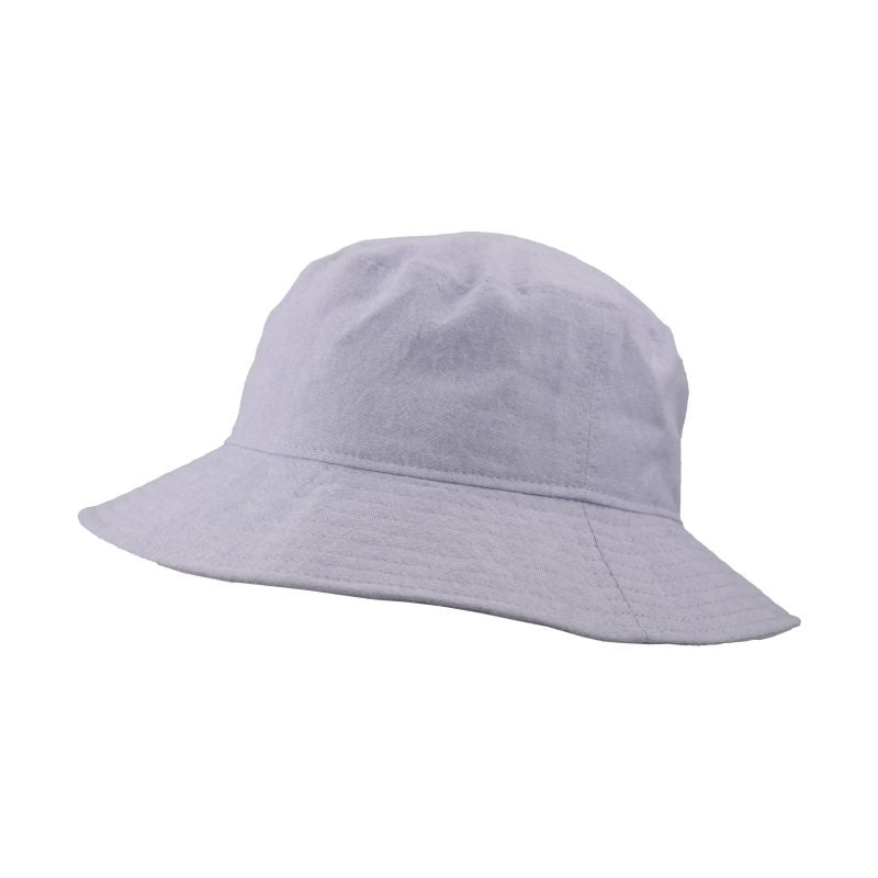 Linen-blend Chambray, Canvas Crusher Hat-Rated UPF50+ Sun Protection-Travel Hat-Made in Canada by Puffin Gear-Hydrangea