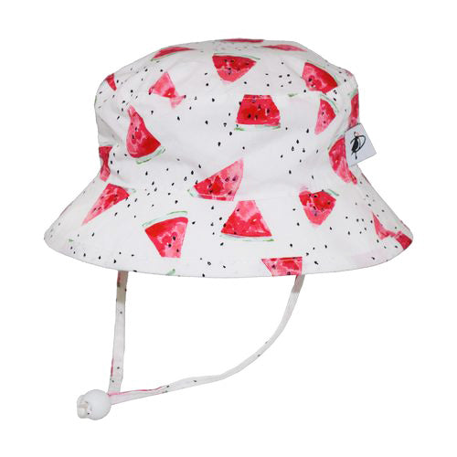 Kids Watermelon Print Camp Hat-UPF50 Sun Protection-Made in Canada by Puffin Gear
