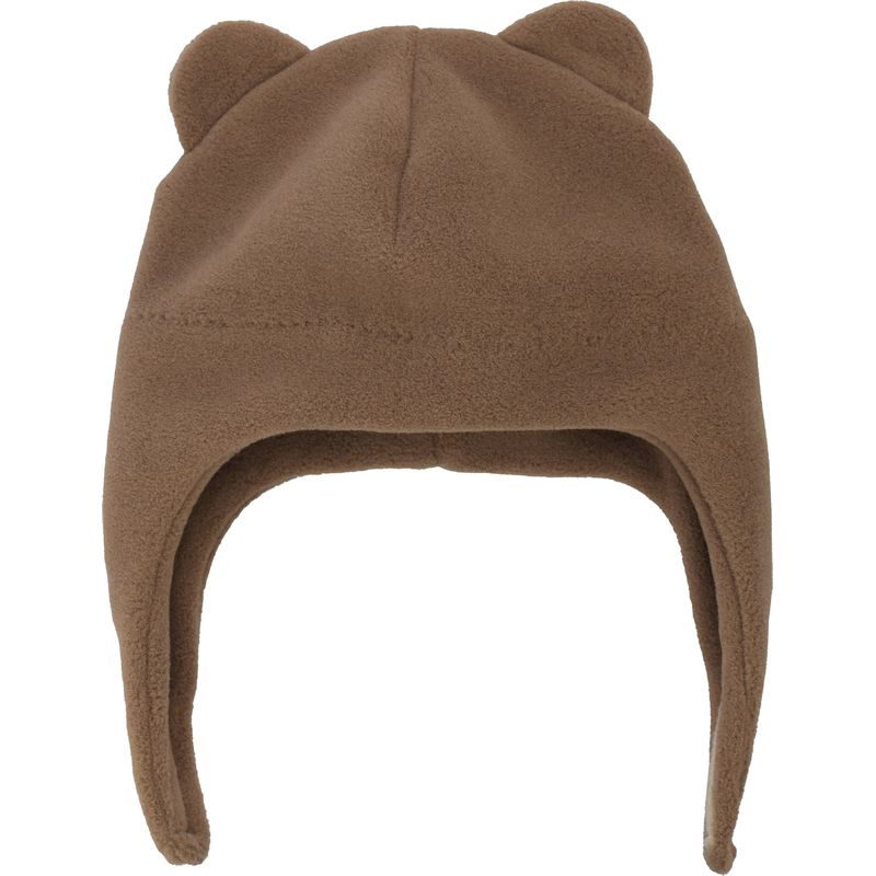 Adorable Toddler Child Polartec Fleece Bear Hat- Cozy warm with chin wrap-Made in Canada