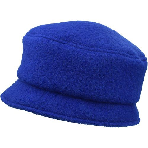 Puffin Gear Tilburg Boiled Wool Stroll Pillbox Hat - Made in Canada - Royal Blue