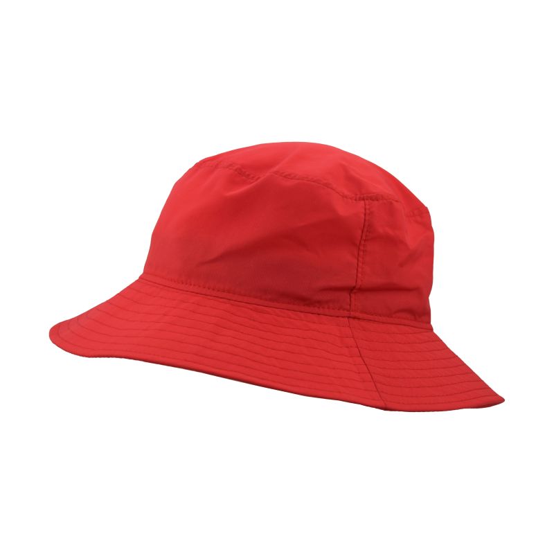 Solar Nylon Crusher Hat Rated UPF50+ Sun Protection-Blocks 98% Harmful UVA and UVB radiation. Quick Dry-Great for hiking, days at beach or travelling-Made in Canada by Puffin Gear-Red