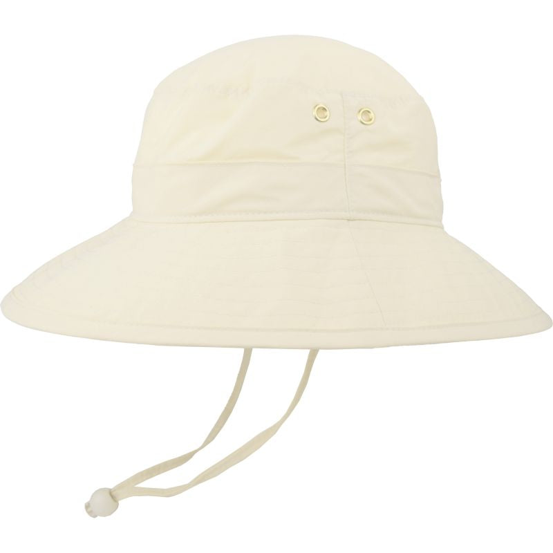 Puffin Gear Solar Nylon Hiking Hat - UPF50 Sun Protection -Made in Canada-Wind Lanyard-Quick Dry-Ventilation Grommets-Vanilla
