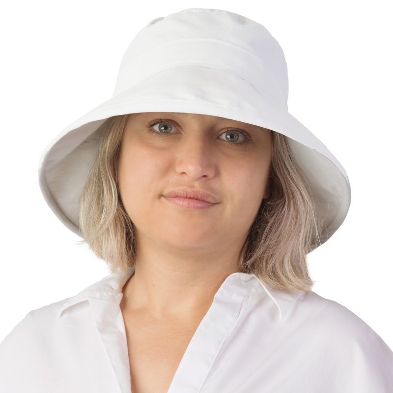 Puffin Gear Solar Nylon Wide Brim Afternoon Hat with UPFF50 Sun Protection-made in Canada-White
