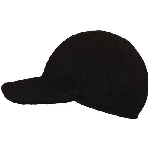 Boiled Wool Warm Ballcap-Made in Canada by Puffin Gear - Black