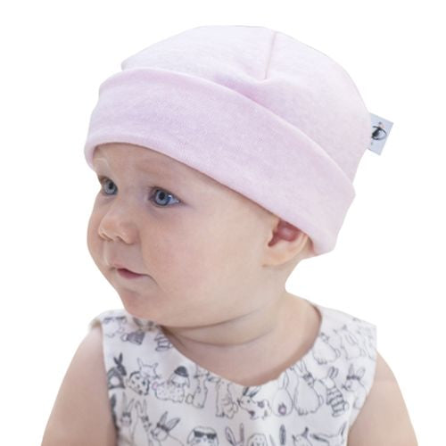 Infant Linen Jersey Beanie-Made in Canada-Pink