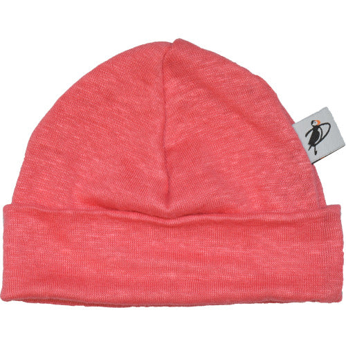 Infant Linen Jersey Beanie-Made in Canada-Coral