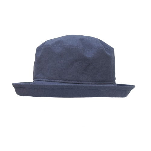 Denim-Linen-Cotton Summer slouch hat-Rated UPF50+ Sun Protection-Made in Canada by Puffin Gear 