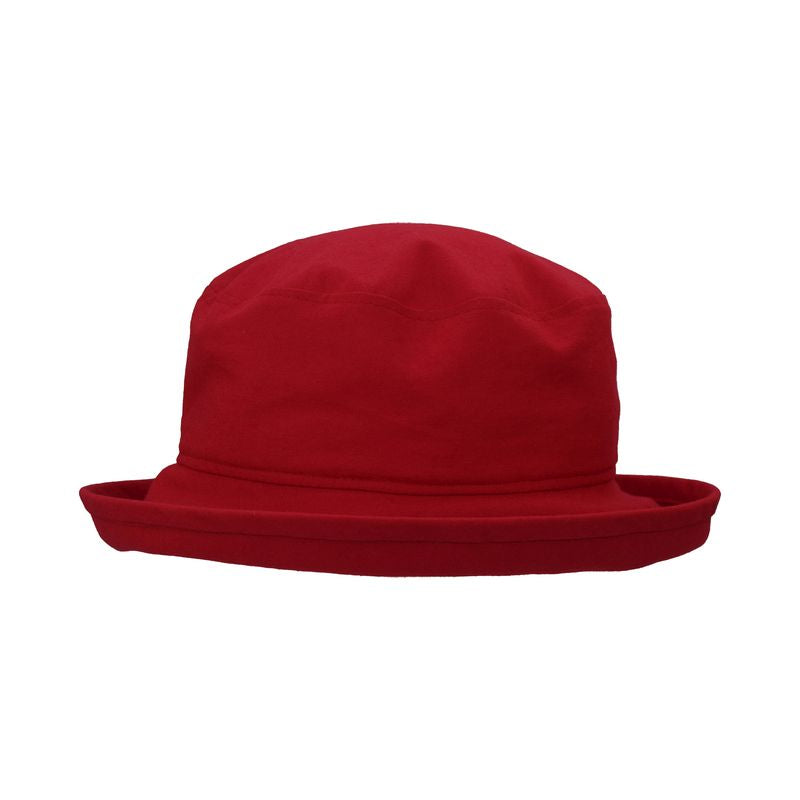 Red-Linen-Cotton Summer slouch hat-Rated UPF50+ Sun Protection-Made in Canada by Puffin Gear 