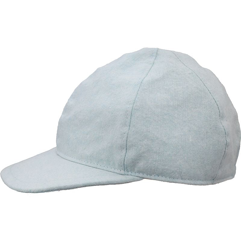 Kids Linen Canvas Ball Cap with UPF50 Sun Protection, Made in Canada by Puffin Gear-Aqua