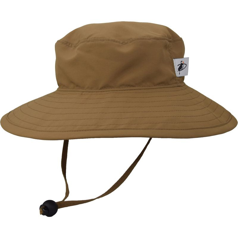 UPF50 Solar nylon wide brim kids hat-quick dry-UPF50-Made in Canada-Coyote Brown