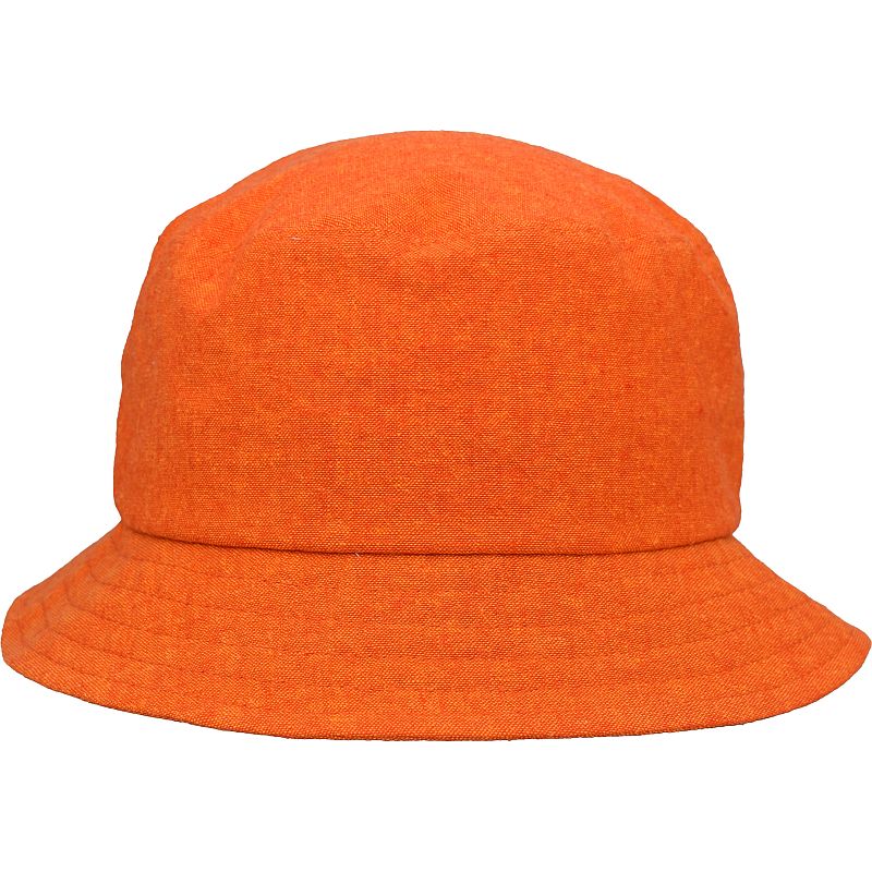 linen canvas bucket hat-orange peel