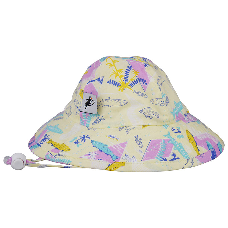 Puffin Gear Infant Sunbeam Brimmed Hat with Chin Tie and Toggle-UPF50 Sun Protection-Made in Canada by Puffin Gear-Summer-Snorkel-Yellow