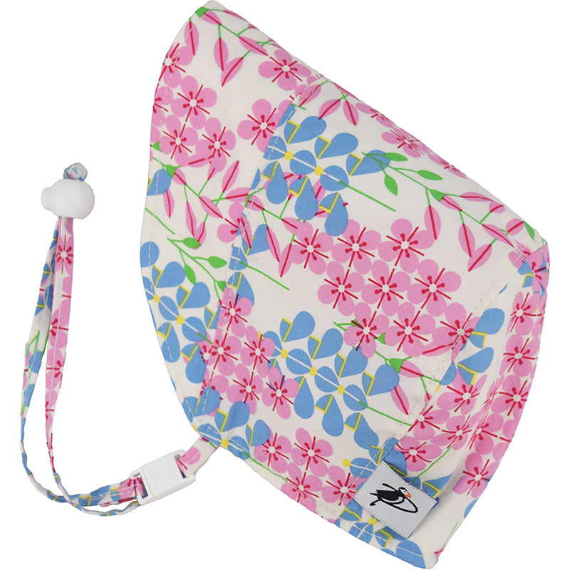 Puffin Gear Infant and Toddler Sun Protection Bonnet-Made in Canada-Lupine and Flox Print by Charlie Harper