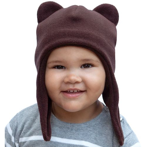 Puffin Gear Polartec 200 Fleece Winter Bear hat with Chin Wrap-Made in Canada