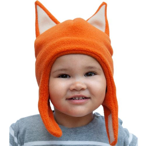 Puffin Gear Kids Polartec Fleece Winter Fox Hat with Chinwrap -Made in Canada