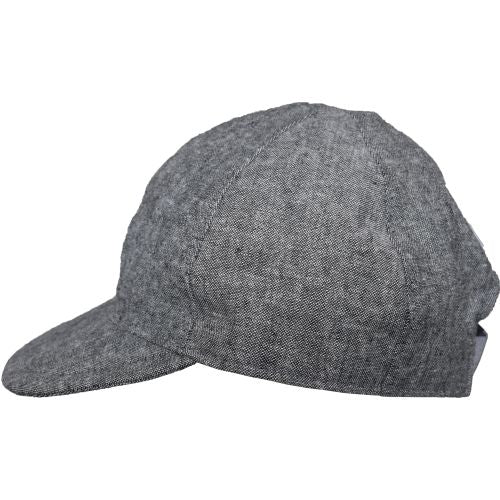 Kids Linen Canvas Ball Cap with UPF50 Sun Protection, Made in Canada by Puffin Gear-Black