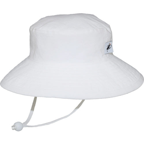 Puffin Gear Oxford Cotton Wide Brim Kids Sun Protection Hat-UPF50+ Excellent Sun Protection-Made in Canada by Puffin Gear-Machine Washable-White