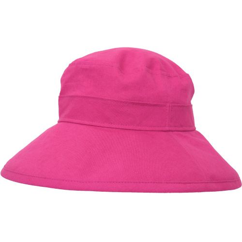 Axalea Pink-Linen -Cotton Blend Wide Brim Garden Hat-Rugged Hat  Rated UPF50+ Sun Protection-Briim doesn&#39;t flop-packs flat for travel-Made in Canada by Puffin Gear