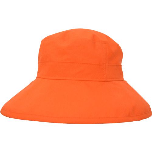 Carrot Orange-Linen -Cotton Blend Wide Brim Garden Hat-Rugged Hat  Rated UPF50+ Sun Protection-Briim doesn&#39;t flop-packs flat for travel-Made in Canada by Puffin Gear