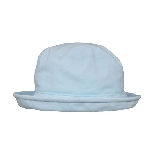 Aqua--Linen-Cotton Summer slouch hat-Rated UPF50+ Sun Protection-Made in Canada by Puffin Gear 