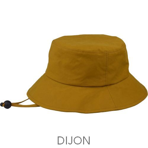 Puffin Gear Dry Oilskin Rain Hat with Wind Lanyard-Dijon-Made in Canada
