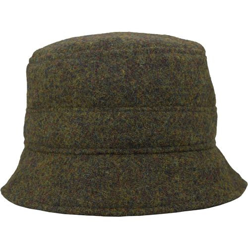 Harris Tweed Bucket Hat-Made in Canada by Puffin Gear-Moss Heather Tweed