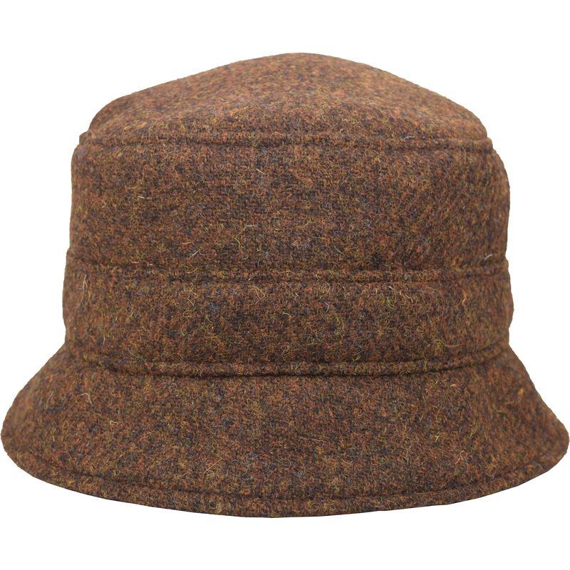 Harris Tweed Bucket Hat-Made in Canada by Puffin Gear-Copper heather tweed