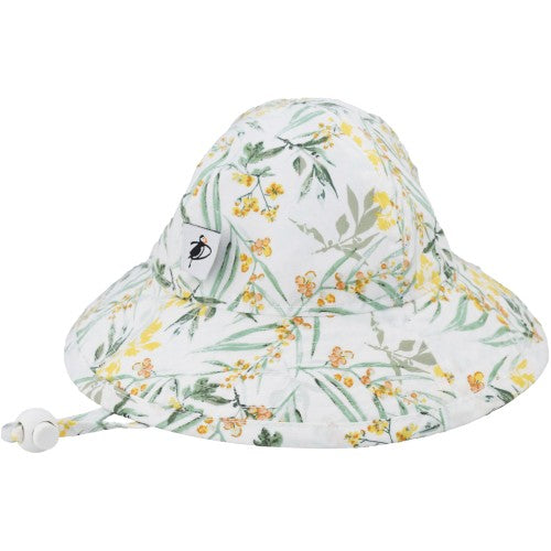 Puffin Gear Infant Sunbeam Brimmed Hat with Chin Tie and Toggle-UPF50 Sun Protection-Made in Canada by Puffin Gear-Pollinator Garden-Meadow