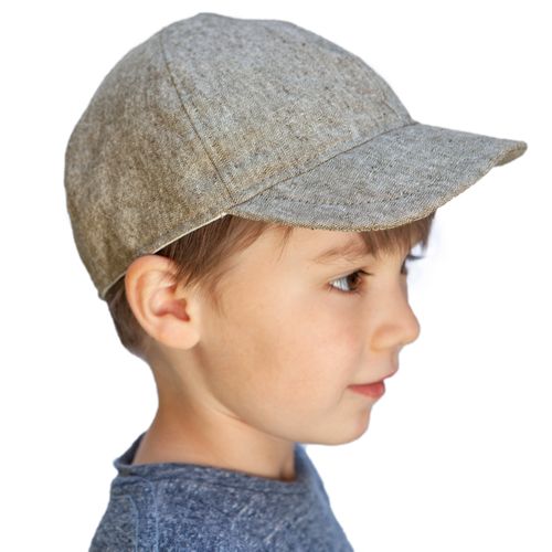 Kids Linen Canvas Ball Cap with UPF50 Sun Protection, Made in Canada by Puffin Gear-Olive