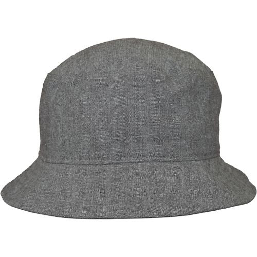 linen canvas bucket hat-shale