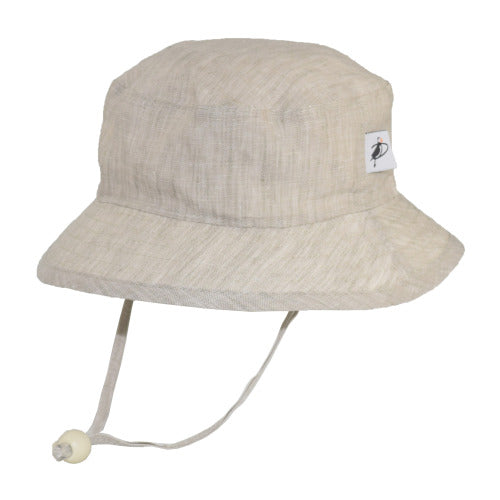 Puffin Gear Summer Day Linen Child Sun Protection Camp Hat - Made in Canada-Natural