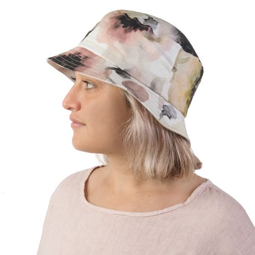 Linen Print Bucket Hat with UPF50 Rating- Made in Canada by Puffin Gear