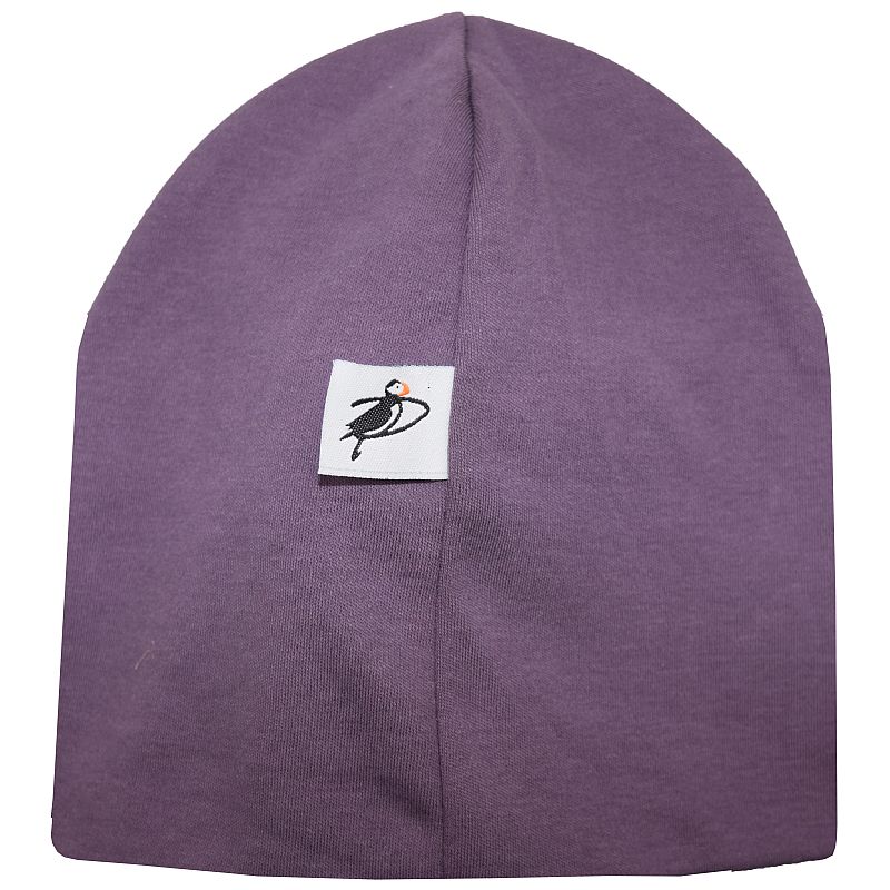 Puffin Gear Infant, Preemie and Toddler Organic Cotton Beanie-Made in Canada-Plum