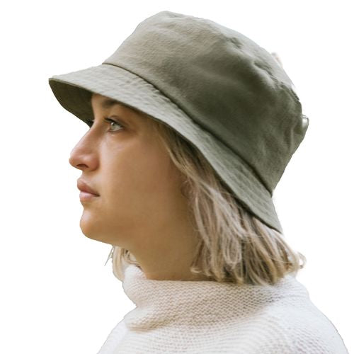 Puffin Gear Linen Bucket Hat with UPF50 Sun Protection - Made in Canada - Olive Green