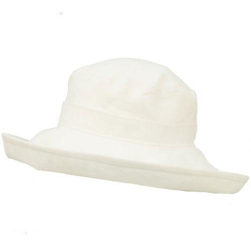 Summer Breeze Linen Wide Brim Classic Hat with UPF50 Sun Protection Rating-Made in Canada by Puffin Gear-Ivory