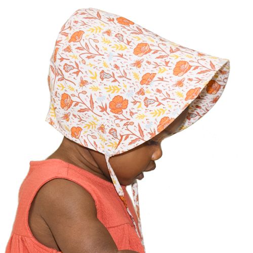 Puffin Gear Infant and Toddler Sun Protection Bonnet-Made in Canada-Pollinator Garden