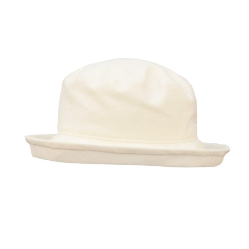 Ivory-Linen-Cotton Summer slouch hat-Rated UPF50+ Sun Protection-Made in Canada by Puffin Gear 