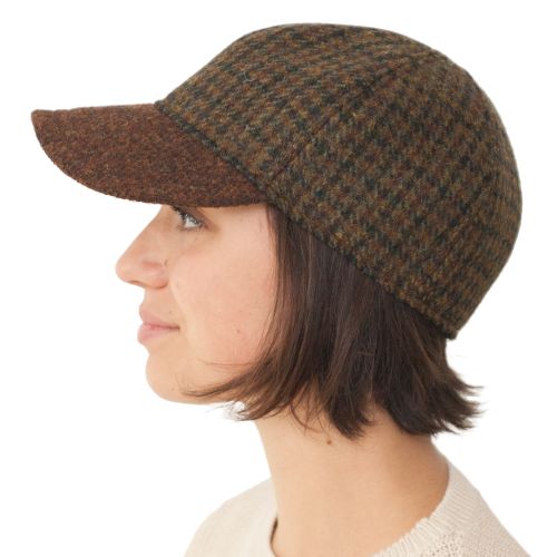 Puffin Gear Harris Tweed Ball Cap - Made In Canada-Moor Check-Copper Heather