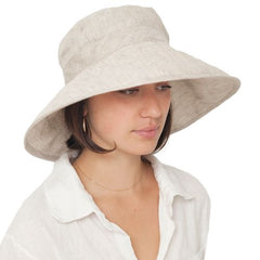 Sun Protection Wide Brim Hat | Linen Chambray | UPF50 | Made in