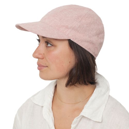 Linen-blend, Chambray Canvas Ball Cap-Rated UPF50+ Sun Protection-Made in  Canada by Puffin Gear-Berry