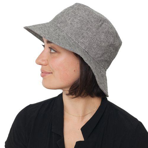 Puffin Gear Linen Tweed Sun Protection Crusher Hat-UPF50-Made in Canada-Black